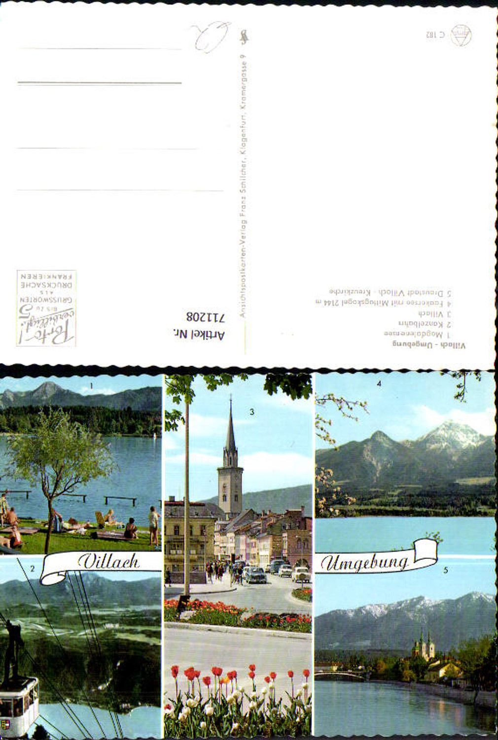 711208 Mehrbild AK Villach Umgebung Kanzelbahn Faakersee Kreuzkirche