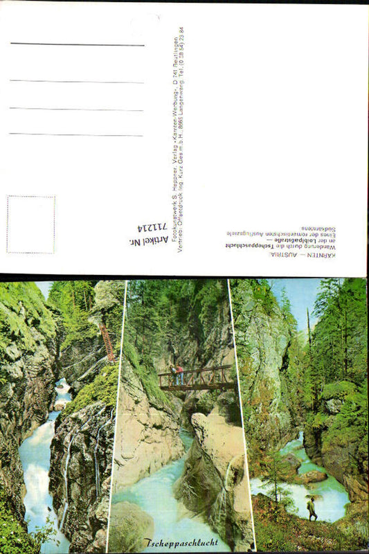 711214 Multi-image AK Tscheppaschlucht ad Loiblpassstraße b. Ferlach