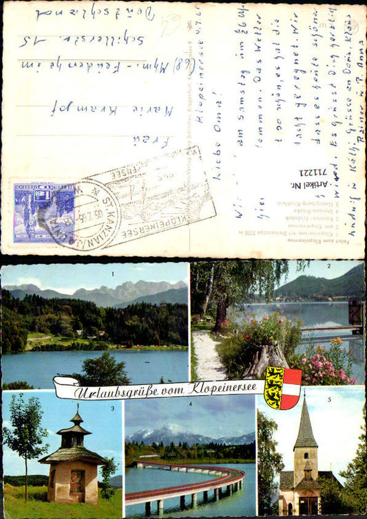 711221 Multi-image AK Klopeinersee Georgiberg-Kirchlein Steineralpe St. Kanzian