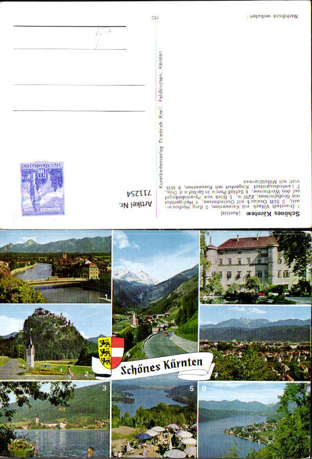 711254 Mehrbild AK Villach Burg Hochosterwitz Heiligenblut Schloss Porcia Spittal a. d. Drau