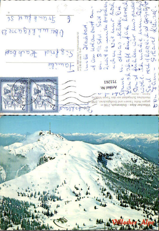 711261 Villacher Alpe Dobratsch Villach geg. Hohe Tauern u. Großglockner Winteransicht