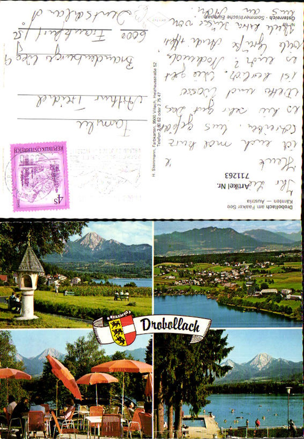 711263 Mehrbild AK Villach Drobollach Faakersee Bildstock