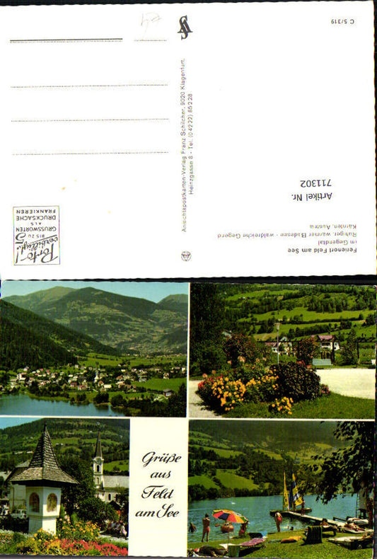 711302 Mehrbild AK Feld a. See Bildstock Badestrand