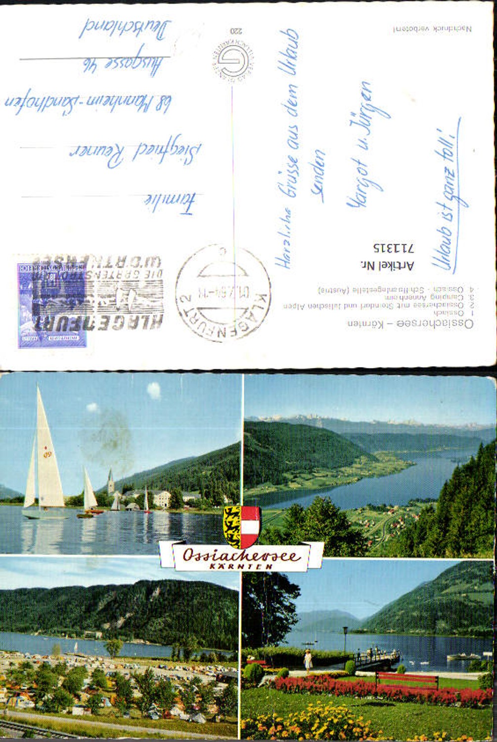 711315 Mehrbild AK Ossiachersee Ossiach Camping Annenheim Schiffsanlegestelle