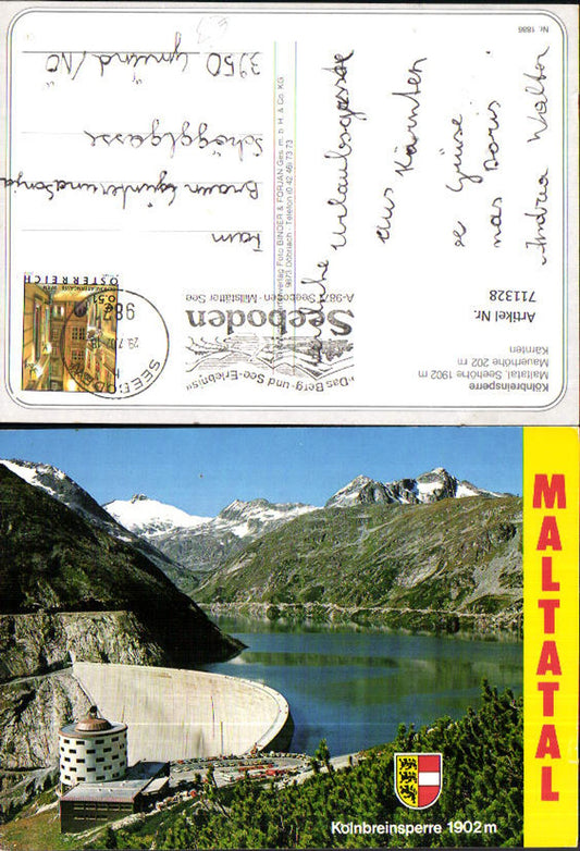 711328 Kölnbreinsperre Maltatal Seeboden Millstättersee Talsperre Kraftwerk