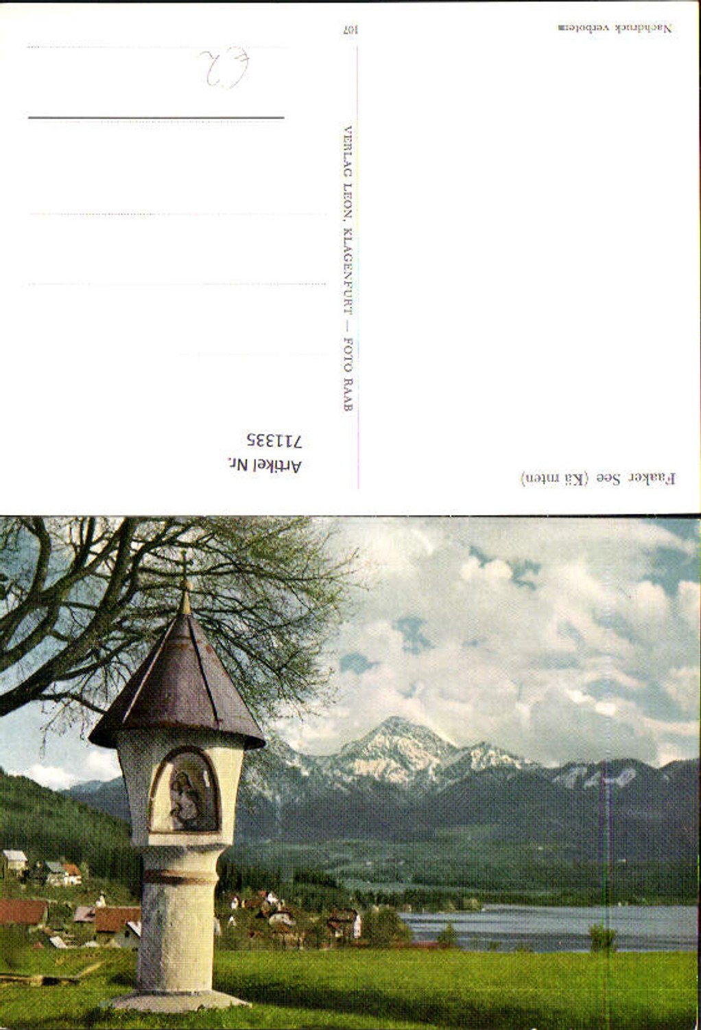 711335 Faakersee Bildstock b. Finkenstein