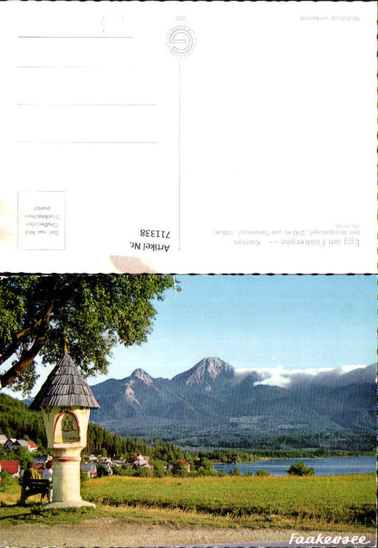 711338 Egg am Faakersee mit Mittagskogel u. Türkenkopf Bildstock