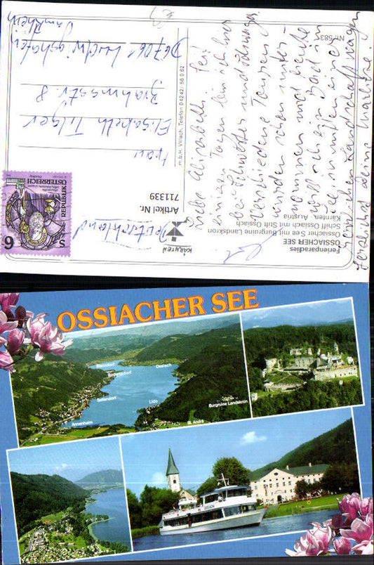 711339 Mehrbild AK Ossiacher See mit Burgruine Landskron Schiff Ossiach Stift Ossiach
