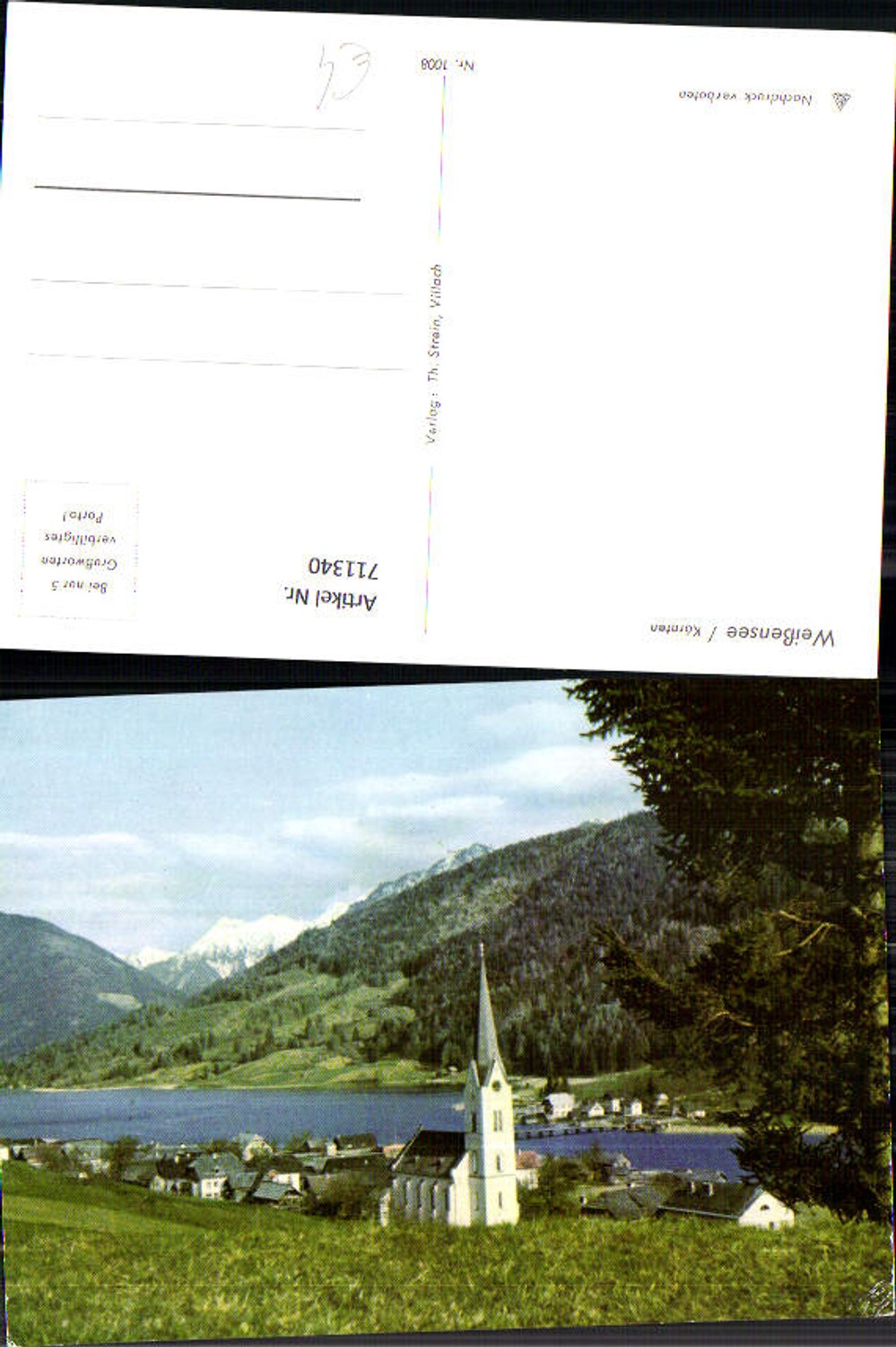 711340 Weißensee Weissensee Ansicht mit Kirche