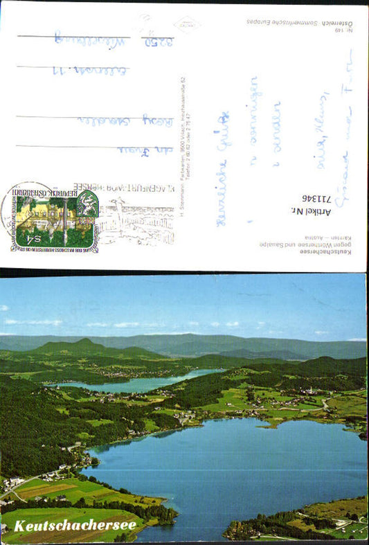 711346 Luftbild Keutschachersee geg. Wörthersee u. Saualpe Keutschach a. See Klagenfurt