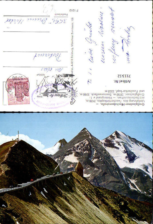 711352 Großglockner Hochalpenstraße Heiligenblut Fuschertörlkopf mit Gedenkzeichen