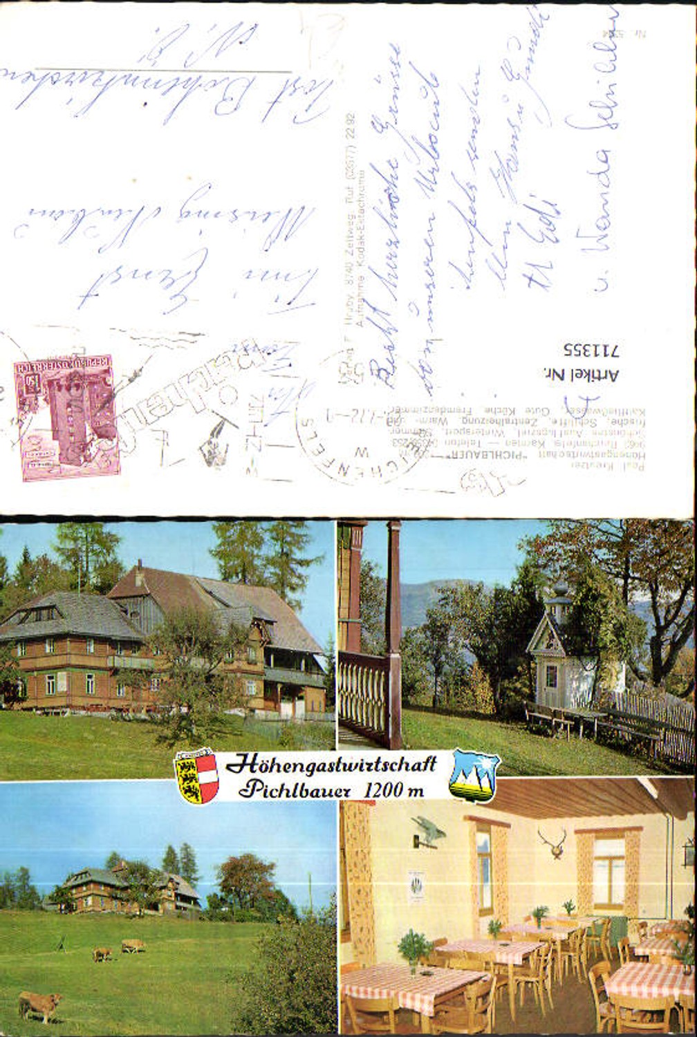711355 Mehrbild AK Höhengastwirtschaft Pichlbauer Reichenfels i. Kärnten
