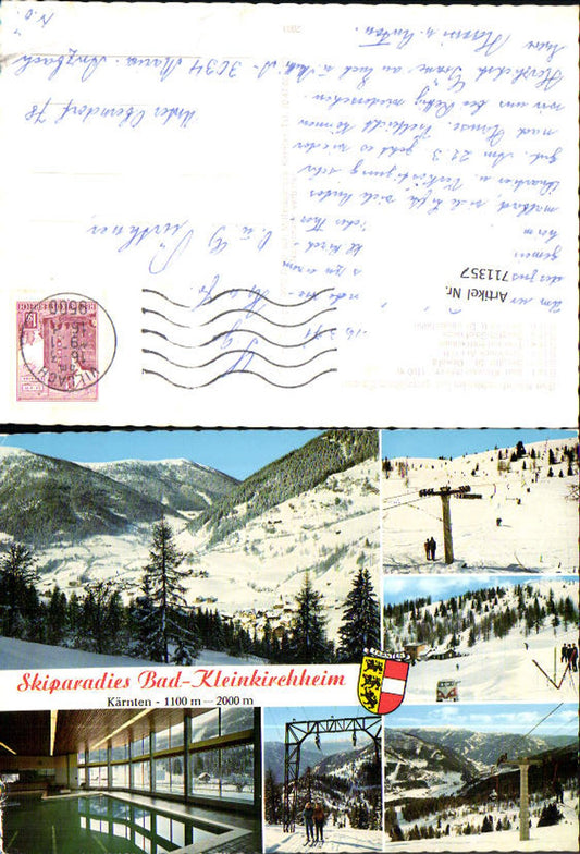 711357 Mehrbild AK Bad Kleinkirchheim Berglift St Oswald Hallenbad Wintersport