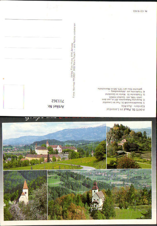 711362 Mehrbild AK St Paul im Lavanttal Benediktinerstift Burgruine Rabenstein Kirchen