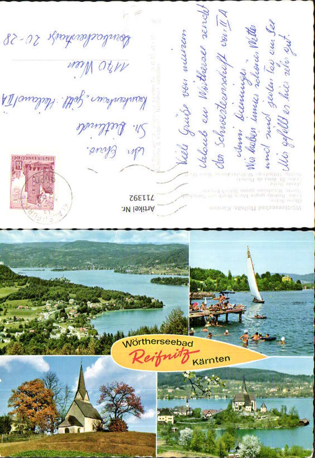 711392 Mehrbild AK Reifnitz geg. Maria Wörth Badeleben St Anna ob Reifnitz