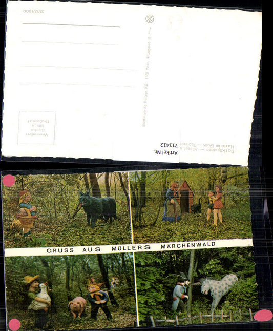 711412 Mehrbild AK St Margarethen im Burgenland Müllers Märchenwald Figuren Rotkäppchen Hans im Glück Märchen