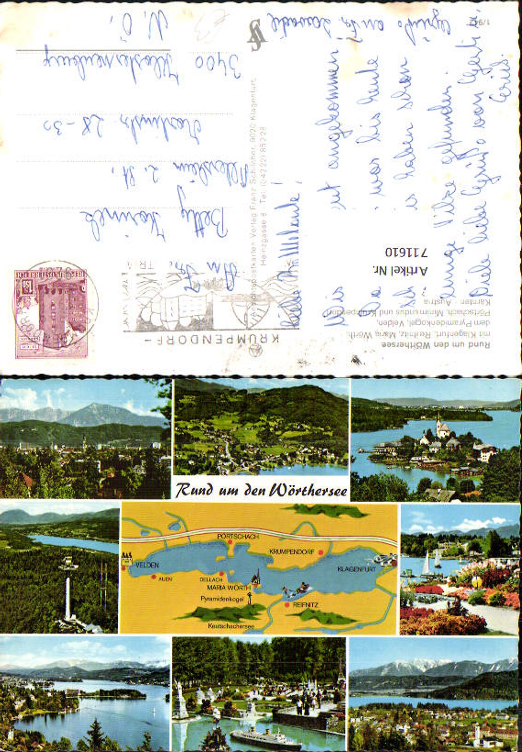 711610 Mehrbild AK Wörthersee Pyramidenkogel Minimundus Maria Wörth Velden