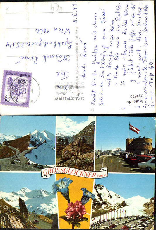 711626 Mehrbild AK Großglockner Hochalpenstraße b. Heiligenblut Franz-Josefs-Höhe Murmeltier