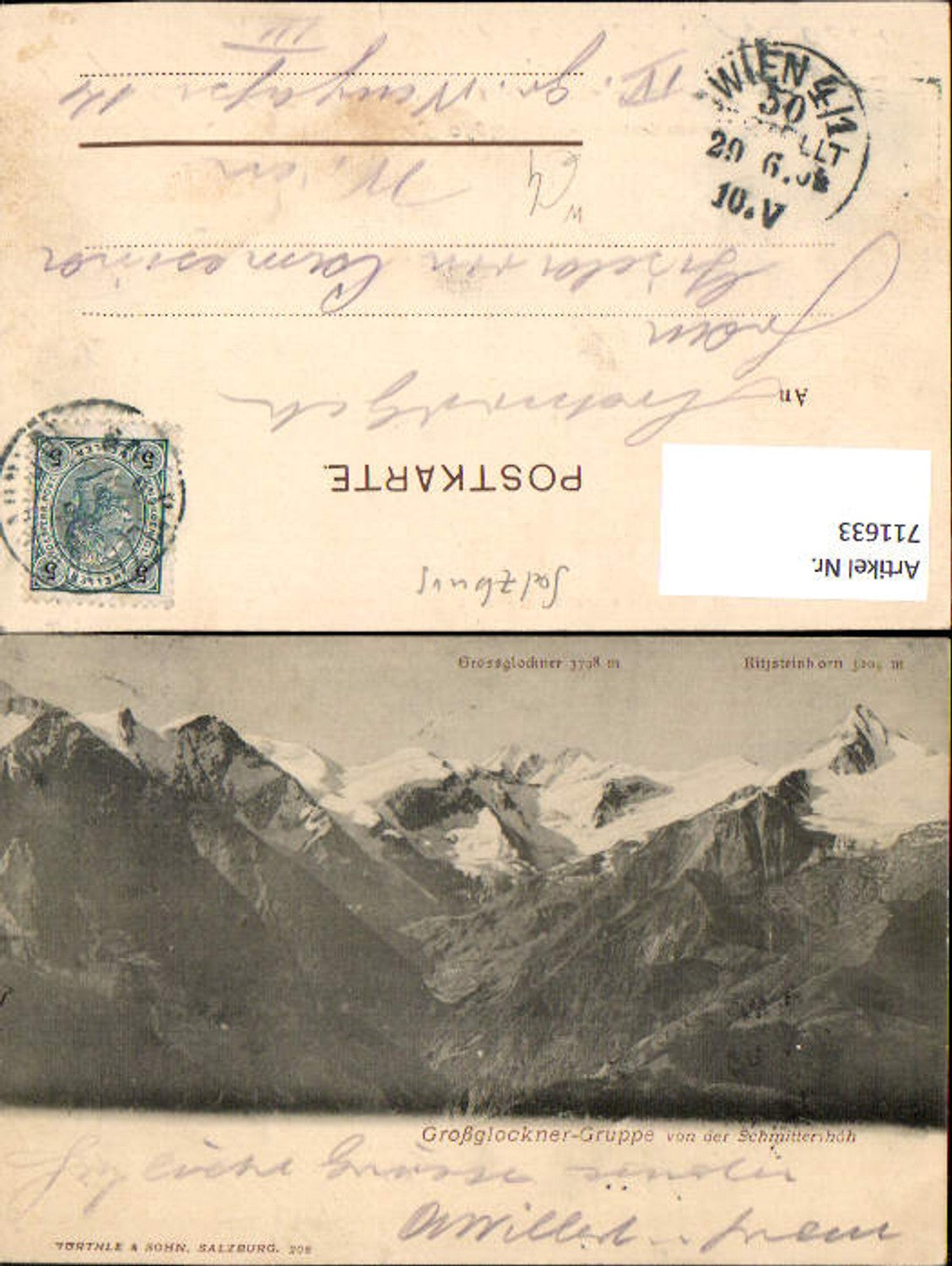 711633 Heiligenblut Großglockner-Gruppe v. d. Schmittenhöhe