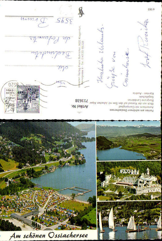711638 Mehrbild AK Ossiachersee Annenheim m. Campingbad Burgruine Landskron Segelschule
