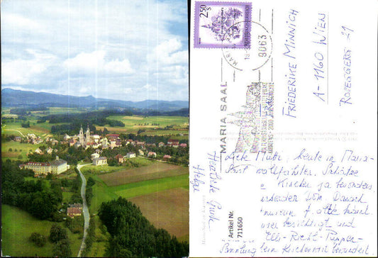 711650 Luftbild Maria Saal i. Kärnten Totale mit Wallfahrtskirche