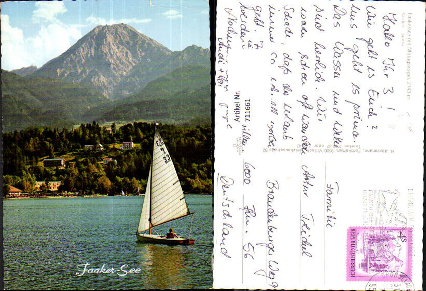 711661 Faakersee mit Mittagskogel Drobollach