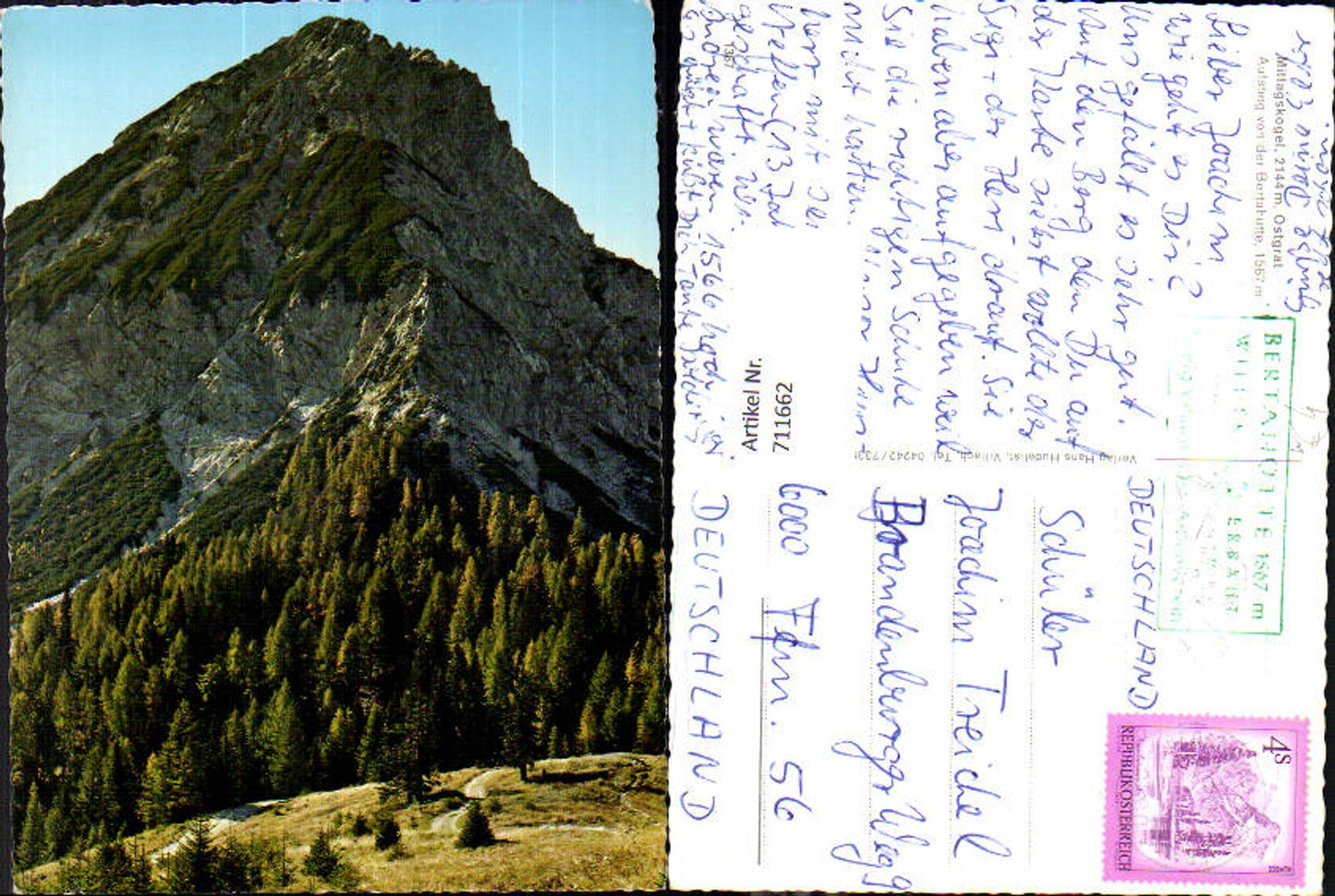 711662 Mittagskogel Ostgrat Aufstieg v. d. Bertahütte b. Finkenstein a. Faakersee