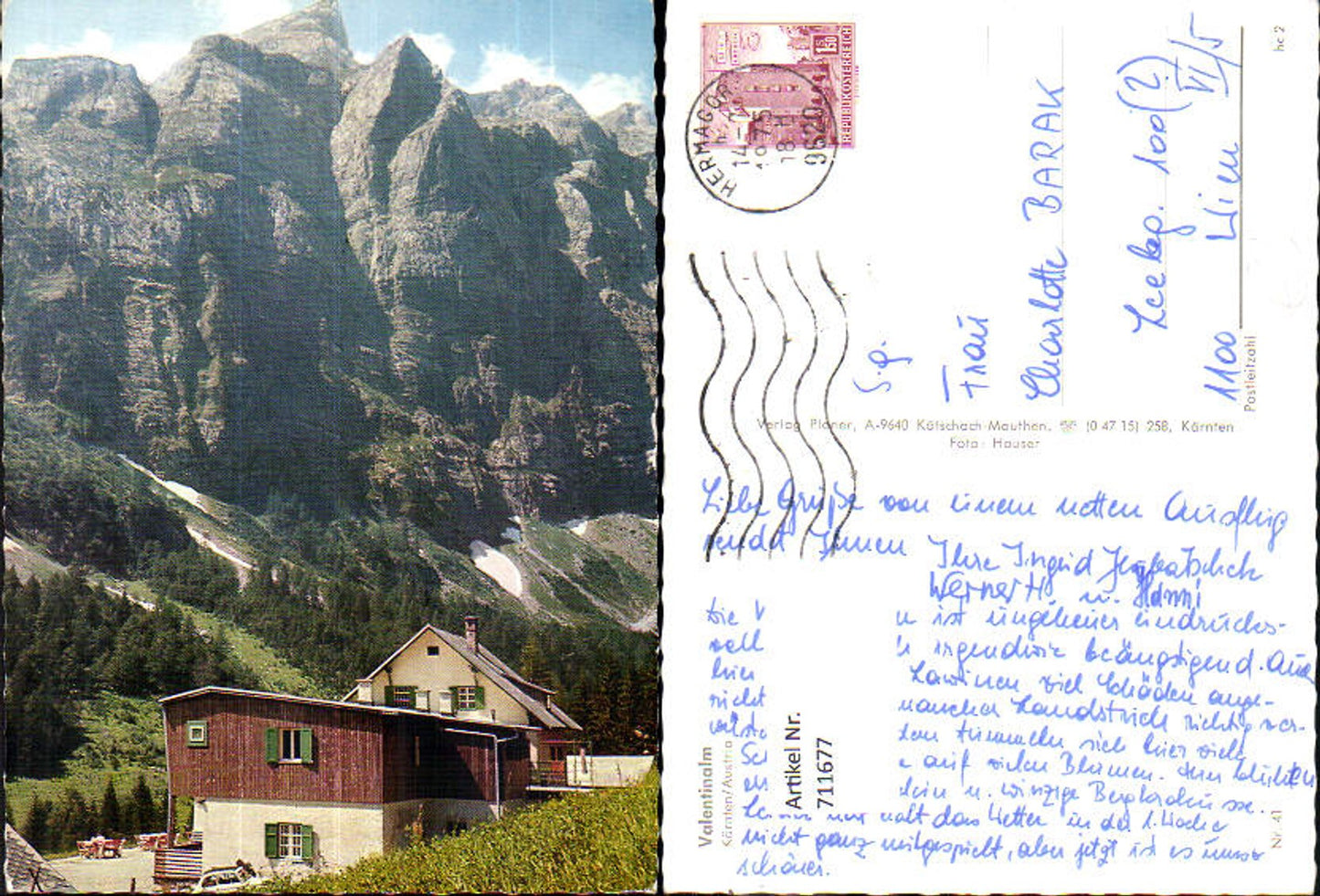 711677 Valentinalm mit Bergpanorama Kötschach-Mauthen