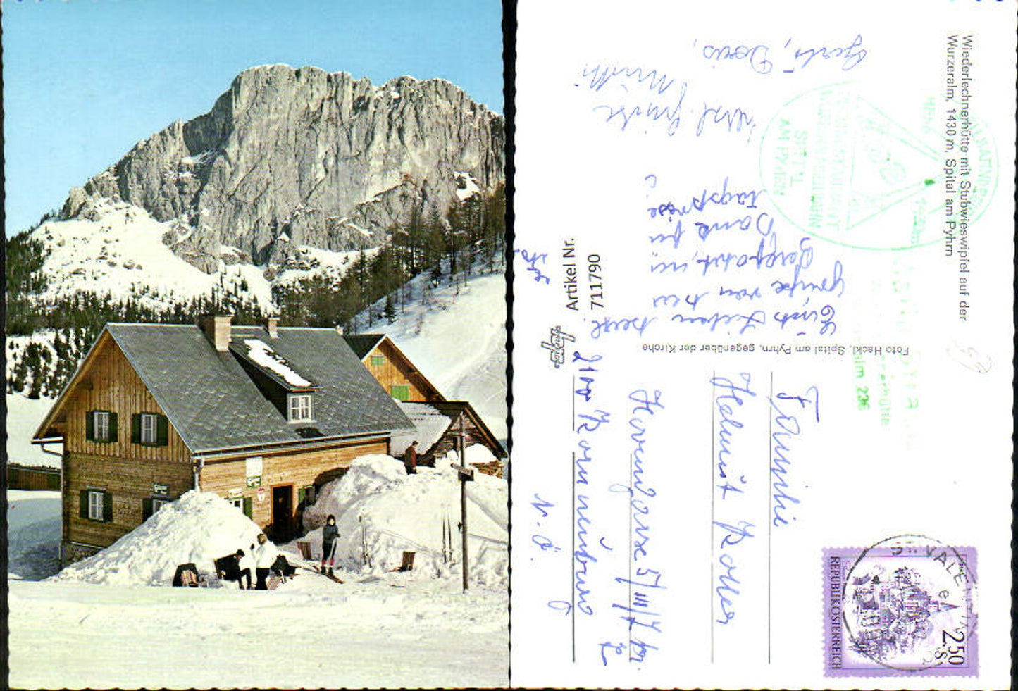 711790 Spital a. Pyhrn Wiederlechnerhütte m. Stubwieswipfel a. d. Wurzeralm Wintersport