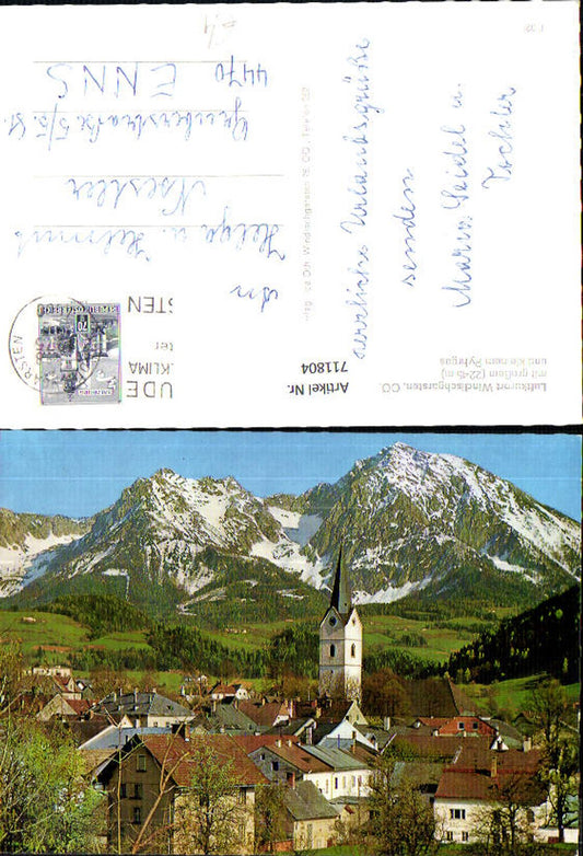 711804 Windischgarsten mit großem u. kleinem Pyhrgas Ansicht m. Kirche