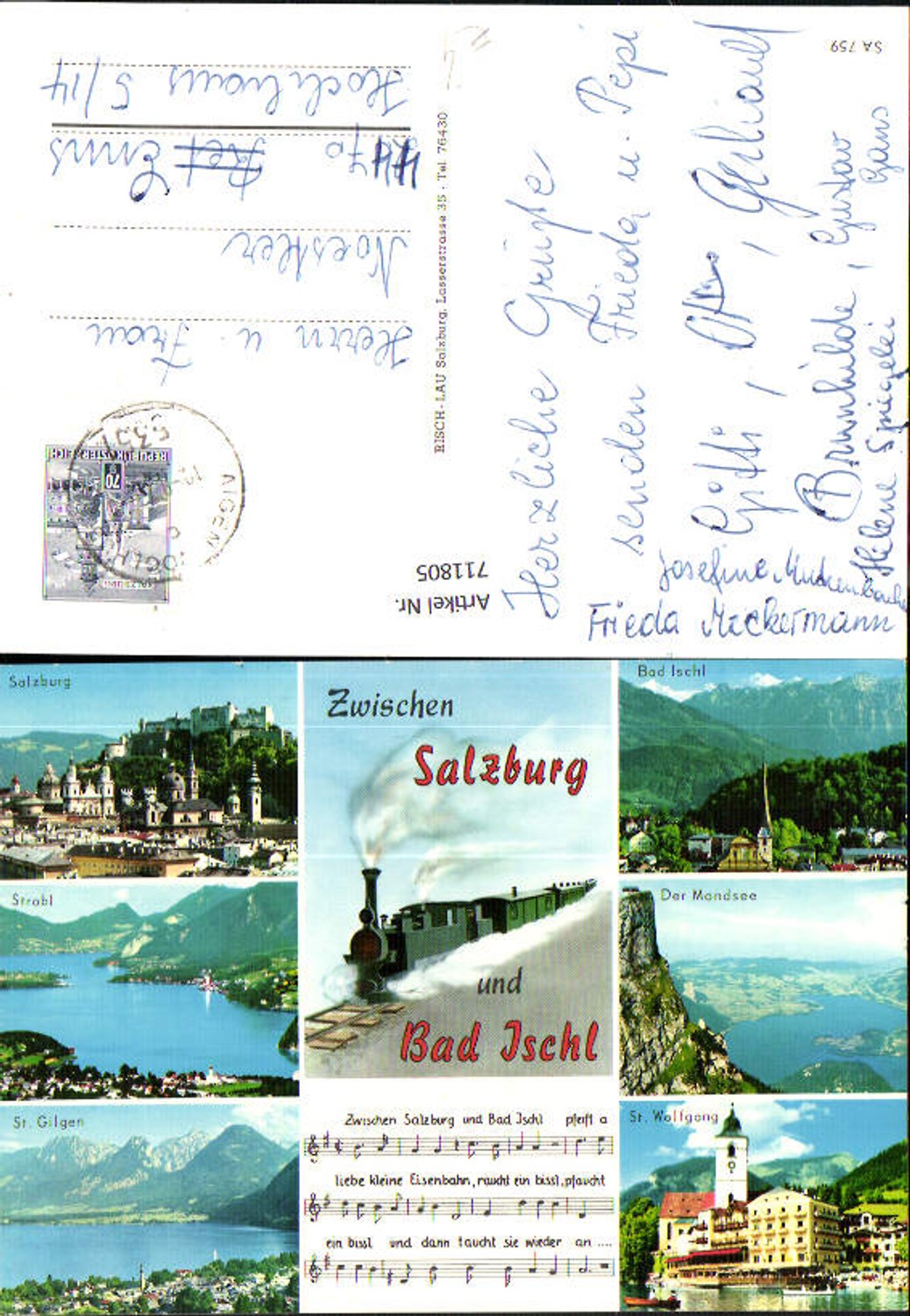 711805 Multi-image AK Bad Ischl Salzburg Strobl St Gilgen St Wolfgang Railway Steam locomotive Lyrics