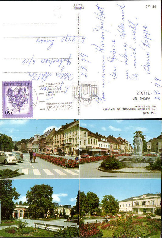 711812 Mehrbild AK Bad Hall Hauptplatz Trinkhalle Kurhaus VW Käfer