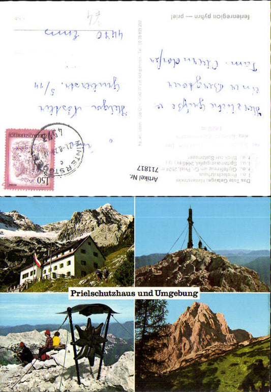 711817 Mehrbild AK Hinterstoder Totes Gebirge Prielschutzhaus Spitzmauergipfel Gipfelkreuz a. Gr. Priel