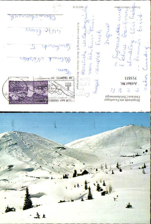 711821 Ebensee Skigelände a. Feuerkogel Wintersport