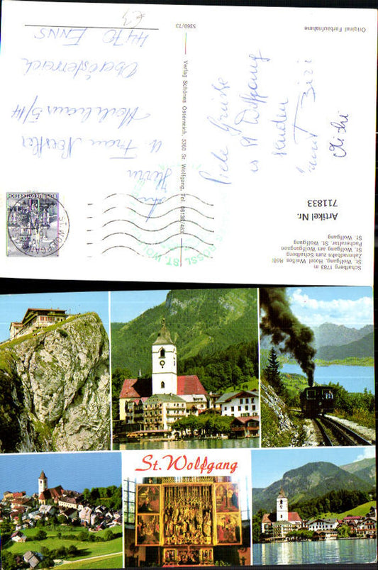 711833 Mehrbild AK St Wolfgang im Salzkammergut Zahnradbahn zum Schafberg Pacheraltar Dampflok