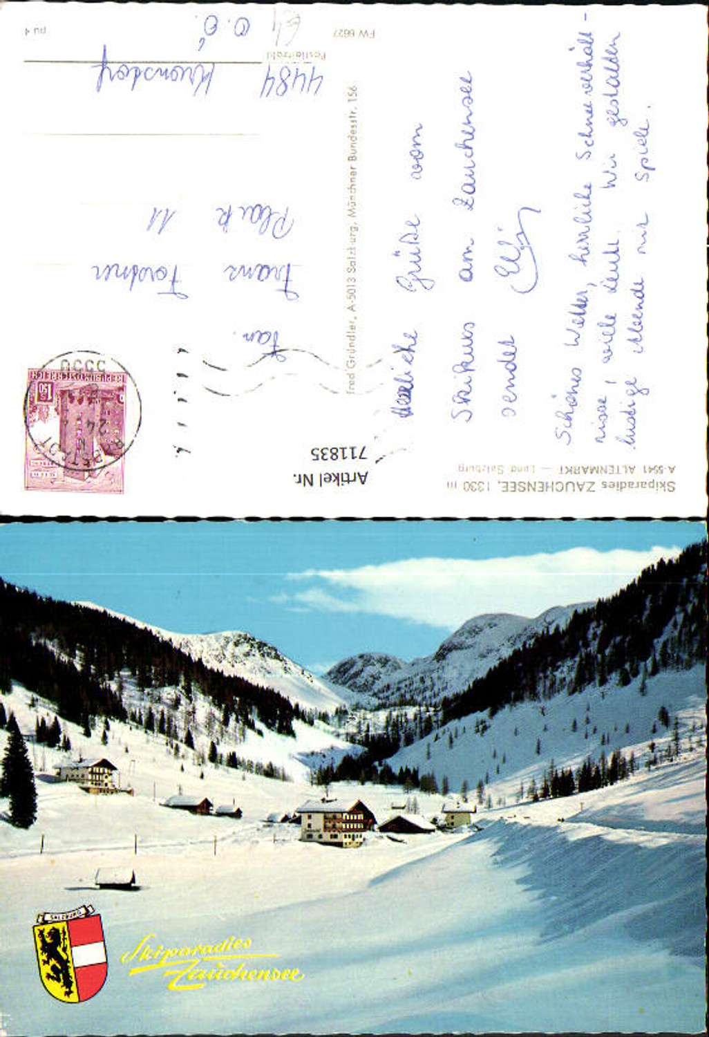 711835 Altenmarkt Skiparadies Zauchensee Winteransicht