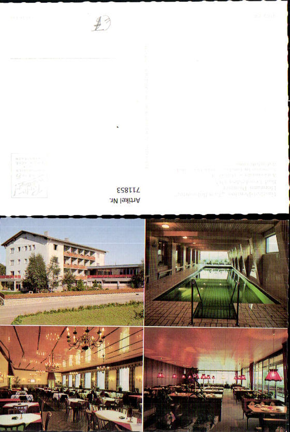 711853 Mehrbild AK Bad Leonfelden Gasthof Pension Zum Böhmertor Hallenbad Speisesaal