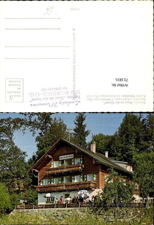 711855 Mondsee Pension Haus a. d. Sonne Salzkammergut