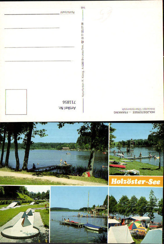 711856 Mehrbild AK Franking Holzöstersee Innviertel Camping Minigolf Badestrand