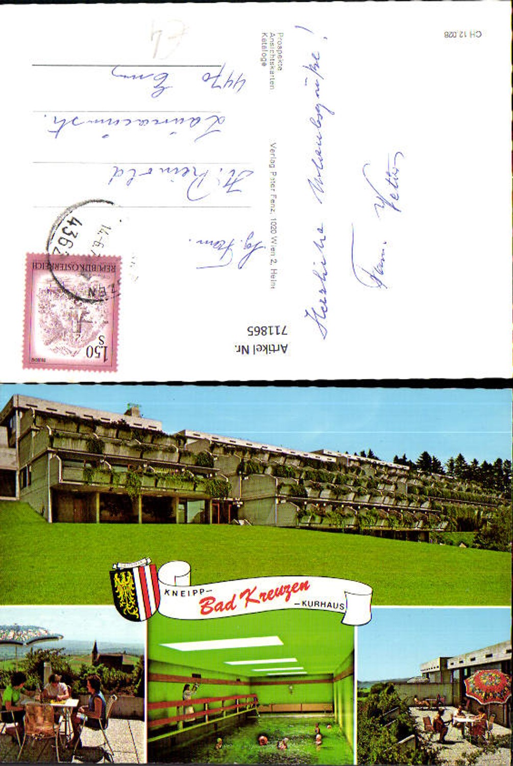 711865 Mehrbild AK Bad Kreuzen Kurhaus Hallenbad Terrasse