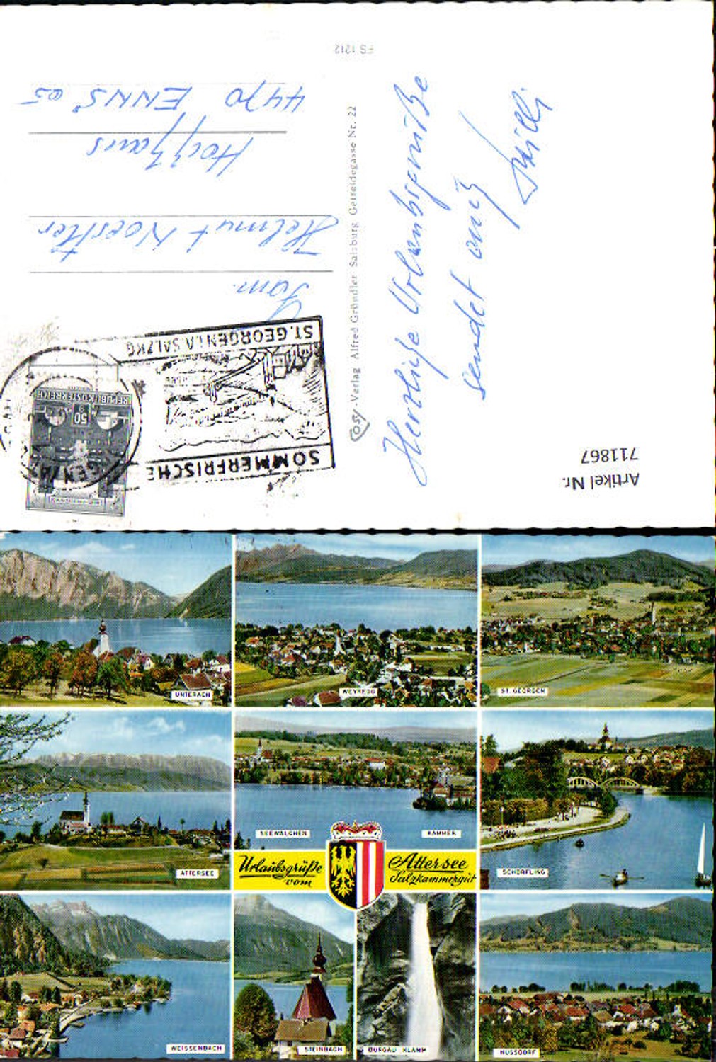 711867 More picture AK Attersee Unterach Weissenbach Steinbach Burgau Klamm Nussdorf Schörfling