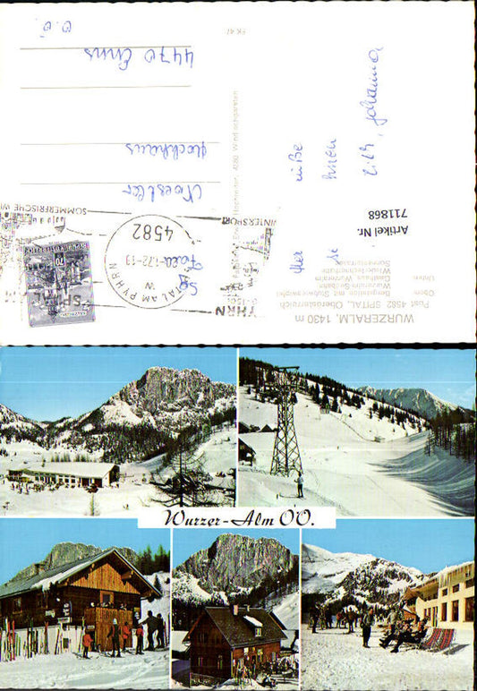 711868 Mehrbild AK Spital a. Pyhrn Wurzeralm Bergstation Stubwieswipfel Seilbahn Gasthaus Wiederlechnerhütte Winter