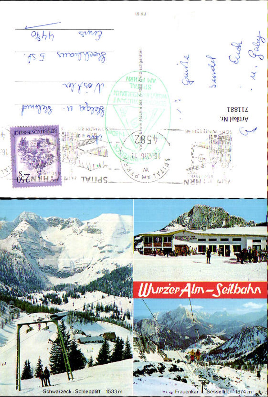 711881 Mehrbild AK Spital a. Pyhrn Wurzeralm Seilbahn Wintersport