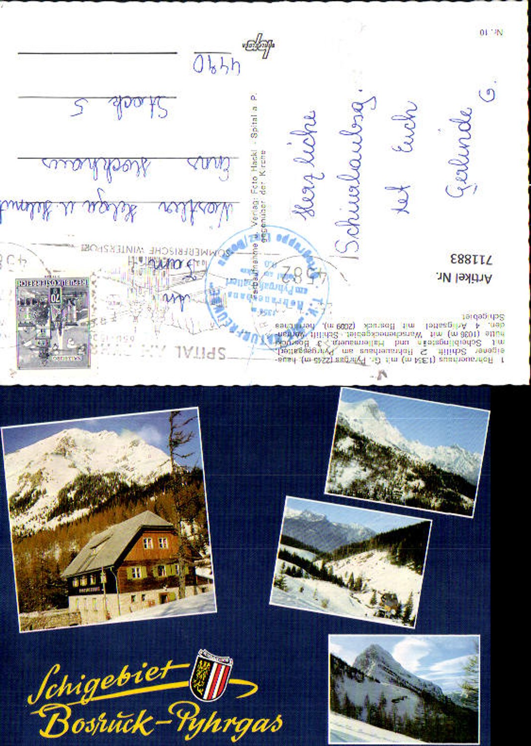 711883 Mehrbild AK Spital a. Pyhrn Rohrauerhaus Bosruckhütte Arligsattel mit Bosruck Winteransichten
