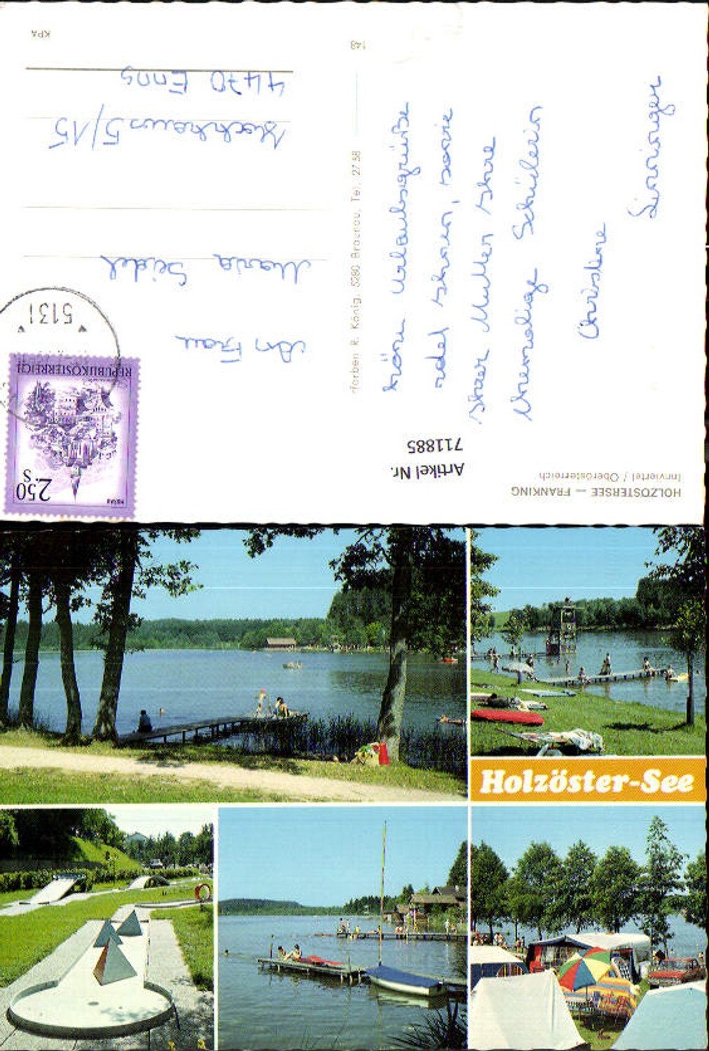 711885 Mehrbild AK Franking Holzöstersee Innviertel Minigolf Badestrand