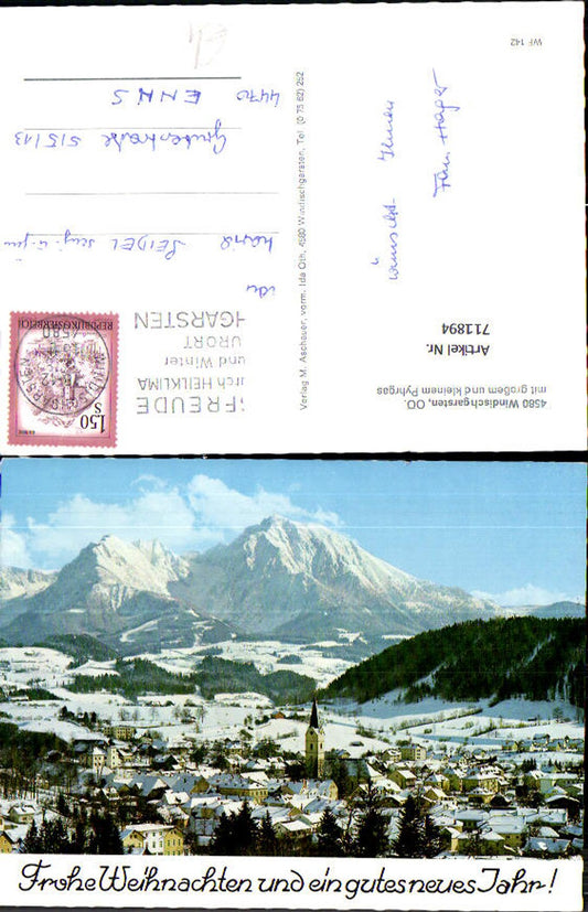 711894 Windischgarsten Winteransicht mit Gr. u. Kl. Pyhrgas Weihnachten Neujahr
