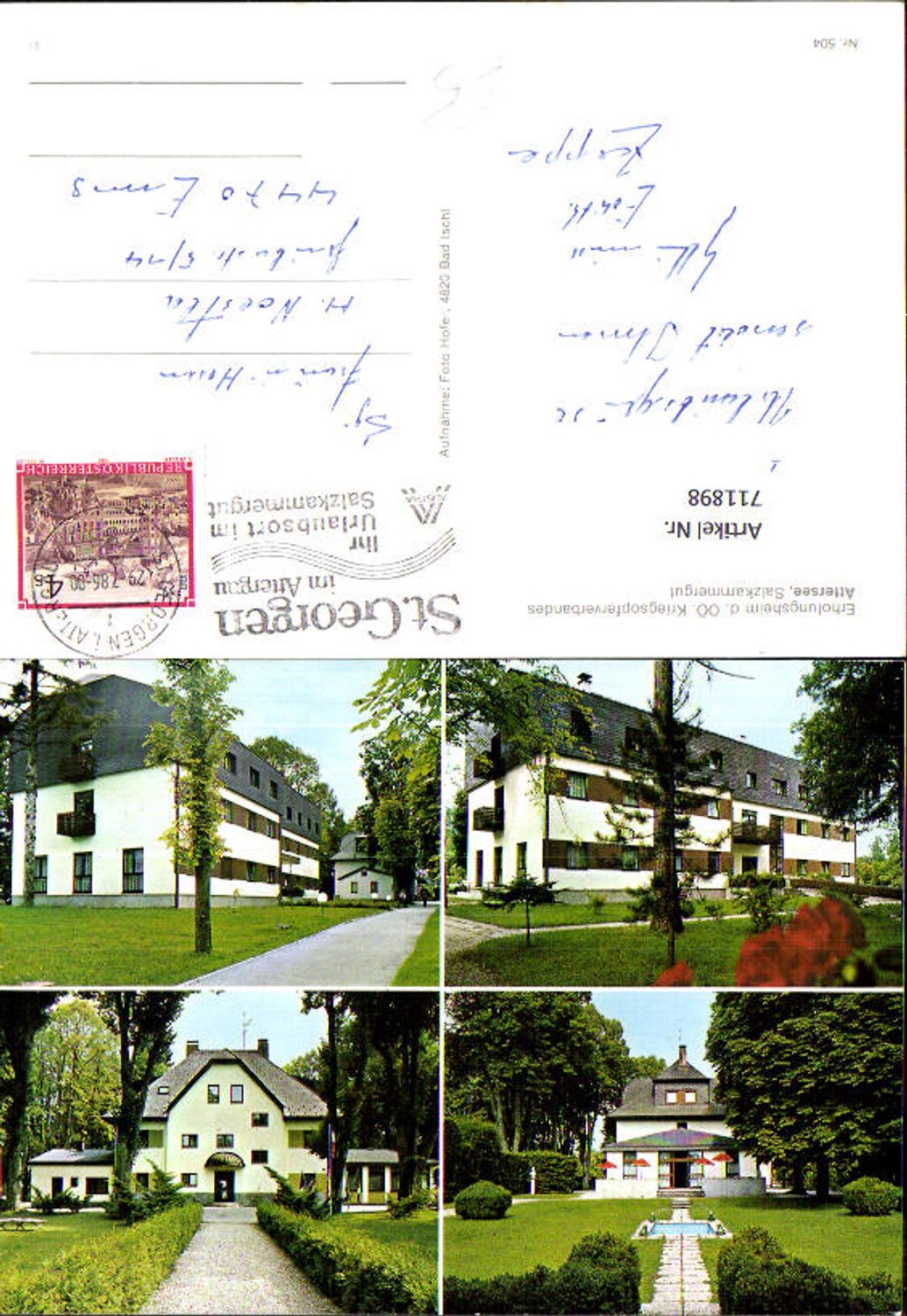 711898 Mehrbild AK St Georgen a. Attersee Erholungsheim d. OÖ Kriegsopferverbandes