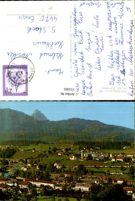 711901 Scharnstein mit dem Traunstein Ansicht