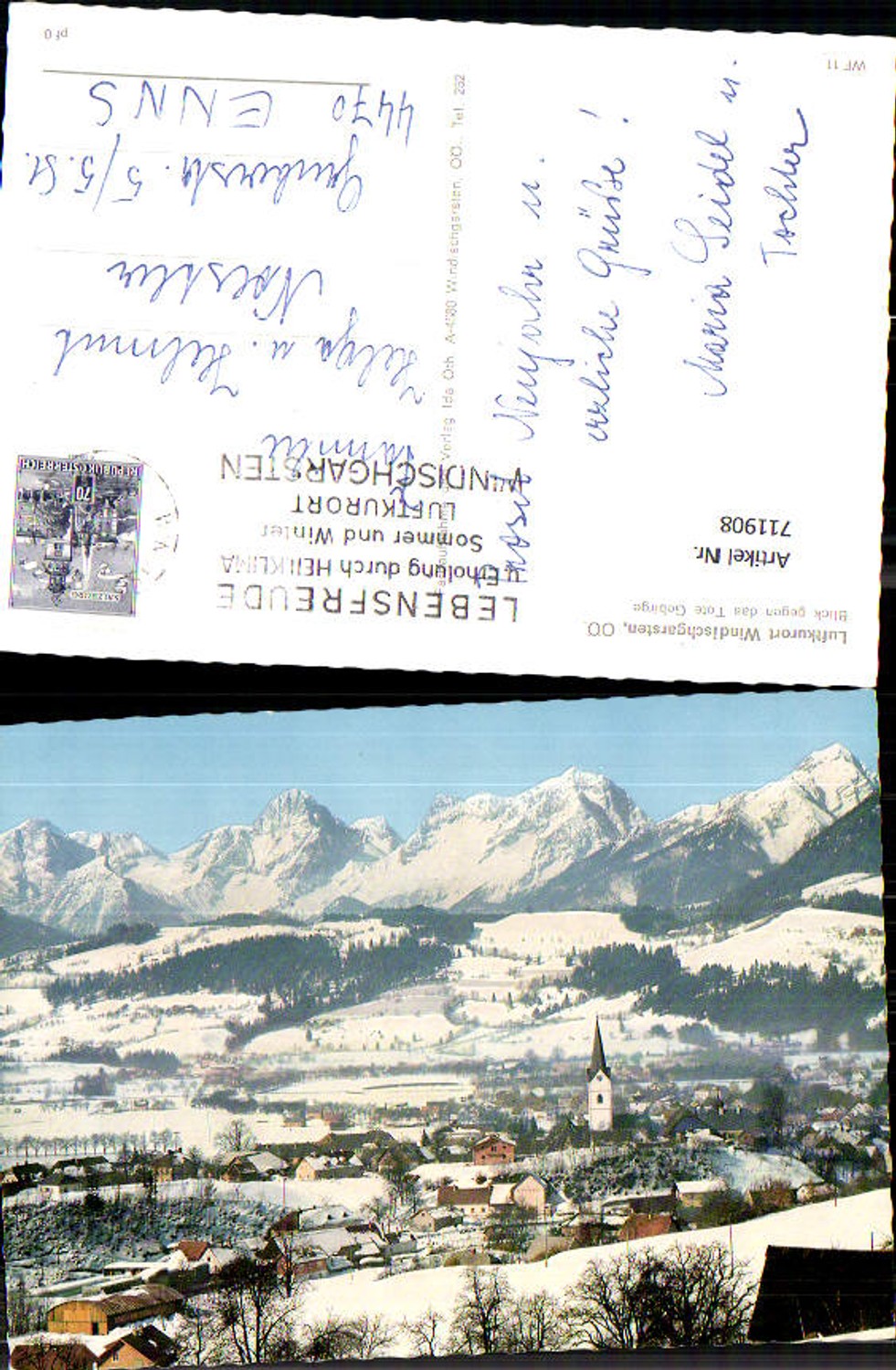711908 Windischgarsten Blick geg. d. Tote Gebirge im Winter