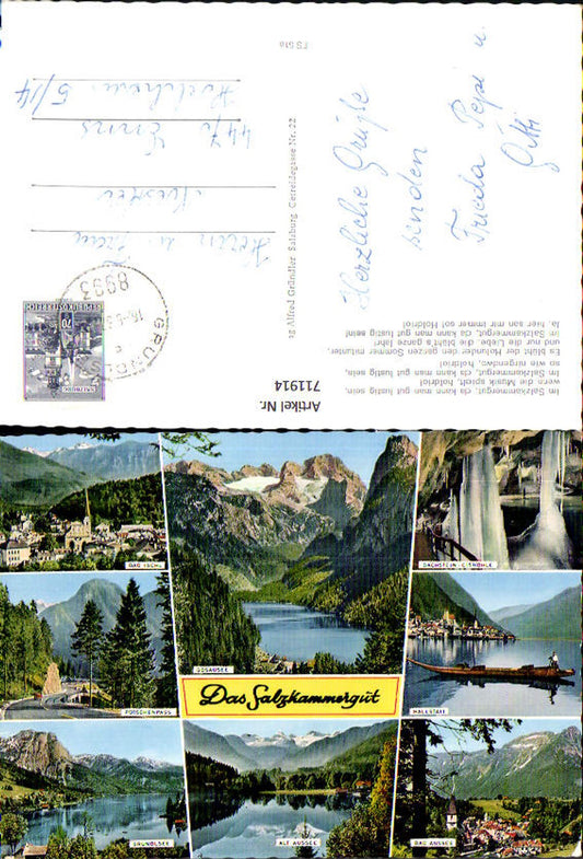 711914 Mehrbild AK Salzkammergut Hallstatt Bad Aussee Altausee Grundlsee Bad Ischl Dachstein-Eishöhle